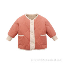 Nova jaqueta infantil infantil para bebê, vestimenta dupla-face